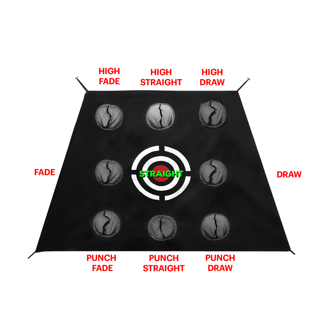 Swing Net Pattern Full Swing Golf Driving Net with Nine Shot Shape Targets – PinPointGolf