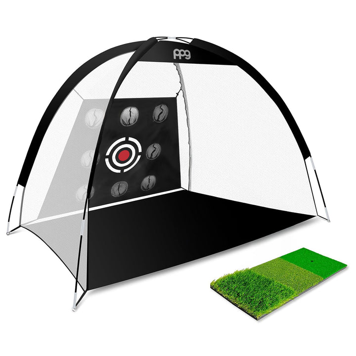 Full Swing Golf Driving Net with Nine Shot Shape Targets